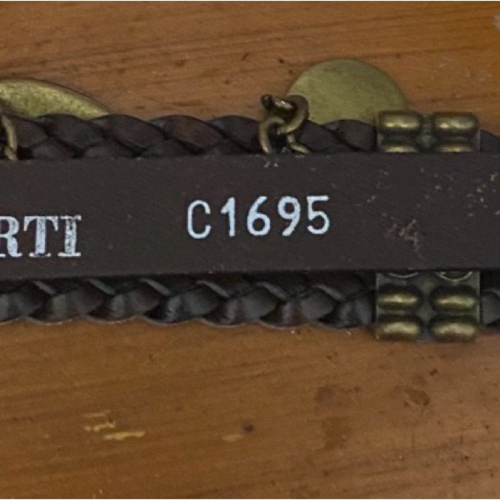 Elegant Brown Braided Belt with Charms - Picture 5 of 6